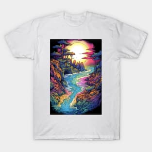 Oceanic Tie Dye A Colorful Coastal Harmony T-Shirt